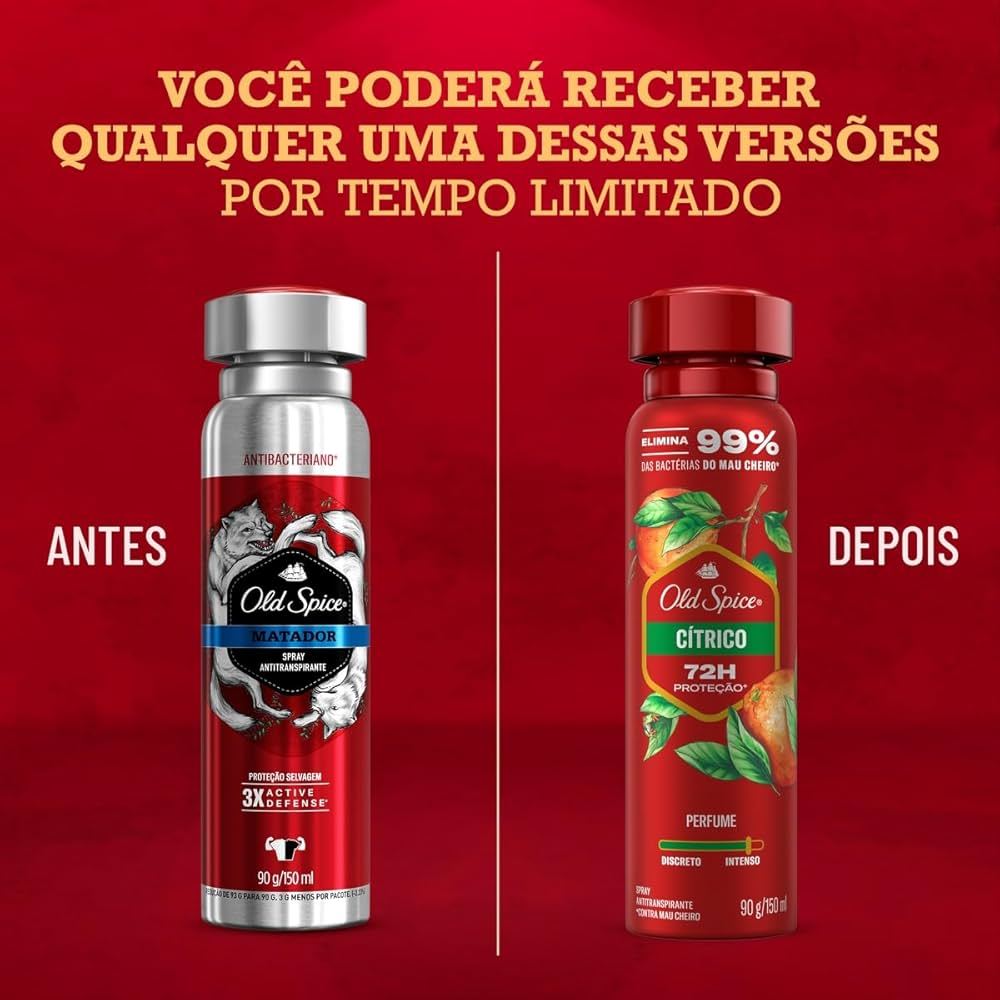 Desodorante Antitranspirante Old Spice - 150ml (Kit 4 unidades