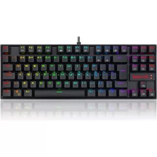 Teclado Mecânico Gamer RGB Kumara com Switch Azul Padrão ABNT-2, Redragon