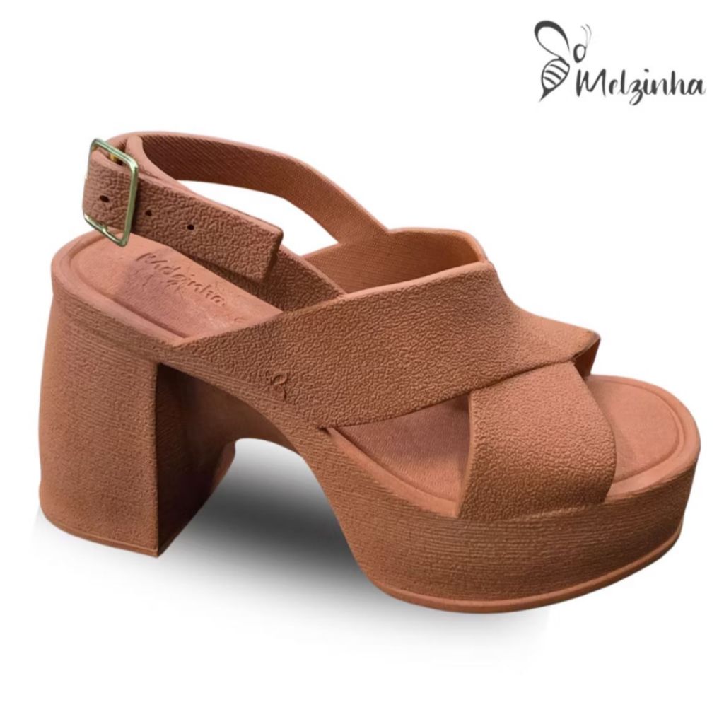 Tamanco Meia Pata Sandália Salto Alto Plataforma Confortável Blogueiras