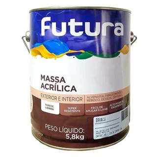 Massa Acrílica Exterior Galão Paredes Branco Futura 5,8kg