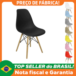 Cadeira Charles Eames Eiffel Wood Design Varias Cores
