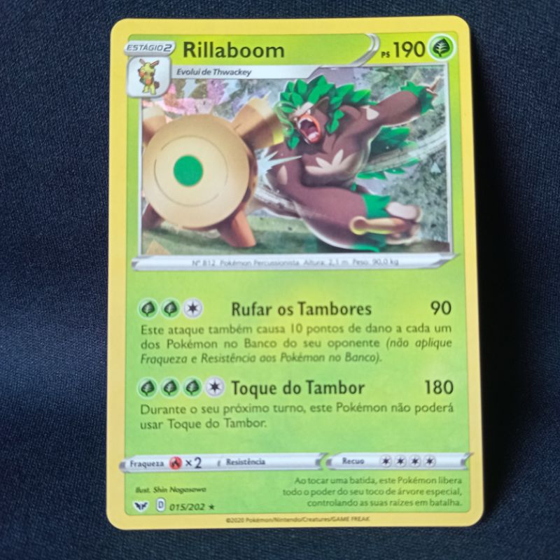 Rillaboom Carta Pokémon Holográfica Original TCG | Shopee Brasil