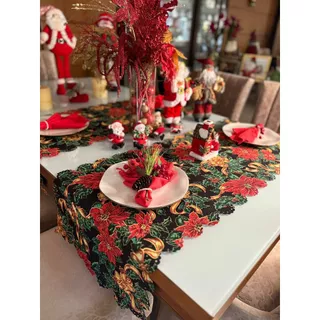 trilho de mesa natal caminho de mesa decoraçao natal