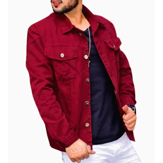 Jaqueta Masculina Sarja Color Vermelha\ Bordo