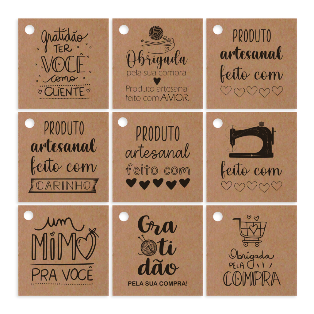 Tag Kraft Obrigada Pela Sua Compra Gratidão Mimo - Cartão Agradecimento ...