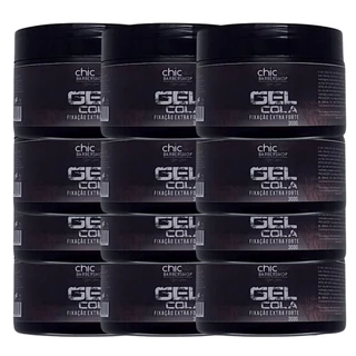 12 Gel Cola Compre 250g Leve 300g fixaçao profissional Chichair