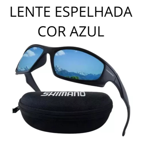 Óculos De Sol Preto lente espelhada Pesca Esportes