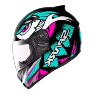 Capacete Moto Fechado Spark Dragon Preto Fosco/azul Tifanny Feminino Pronta Entrega Emediato em Oferta Barato Promocional Capacete fechado de menina tamanho 56 58