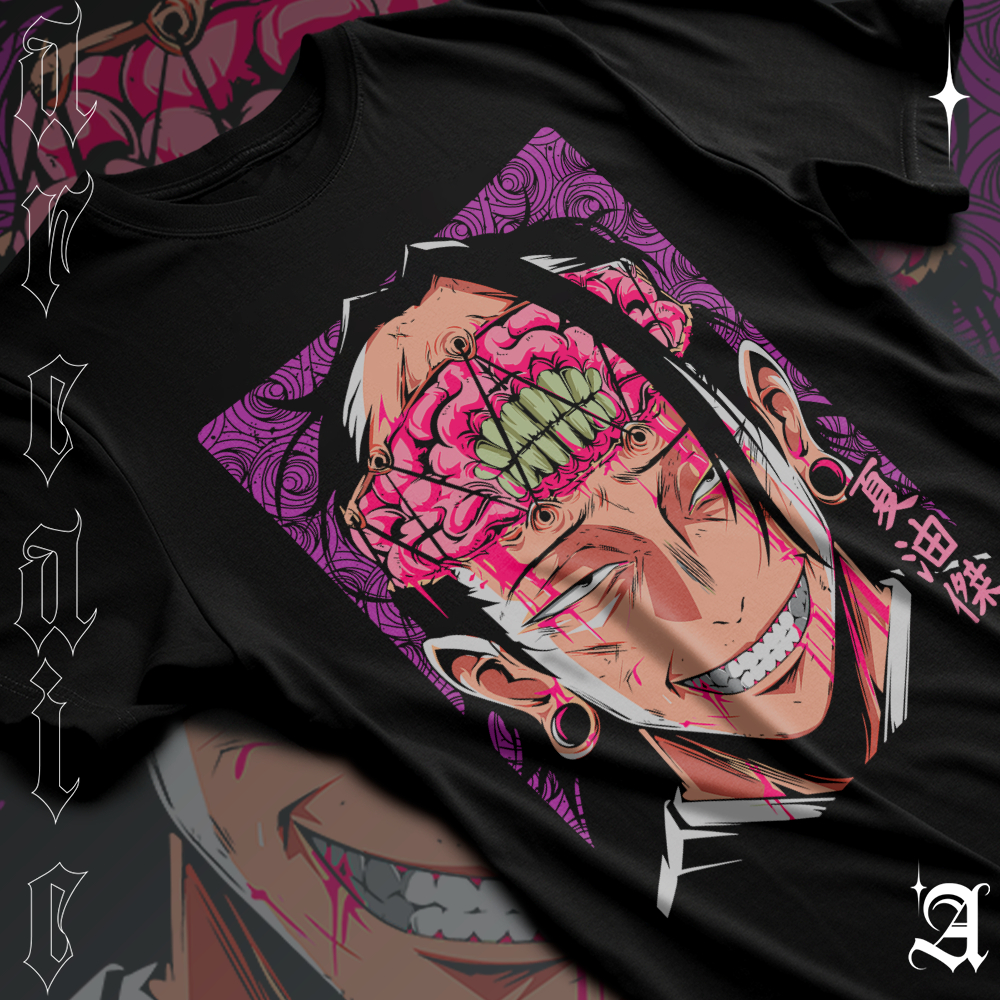 Camiseta Basica Algodao Jujutsu Kaisen Suguru Geto Cérebro Feiticeiro Poderoso Catoon Unissex