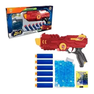 Lançador Dartz Blaster C/ Bolinhas Em Gel E Dardos Tipo Nerf