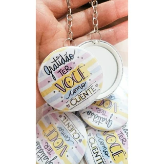 Chaveiro Espelho Personalizados Kit Espelhos 20 Unidades