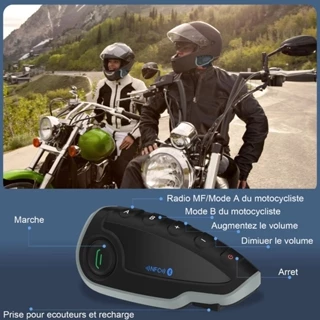 Fone De Ouvido Bluetooth Sem Fio Para Motocicleta Com Capacete Kit De Chamadas de Voz À Prova D
