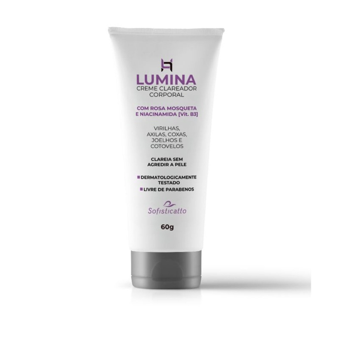 Creme Clareador Corporal Para Axilas e Virilha Lumina Sofisticatto 60g ...