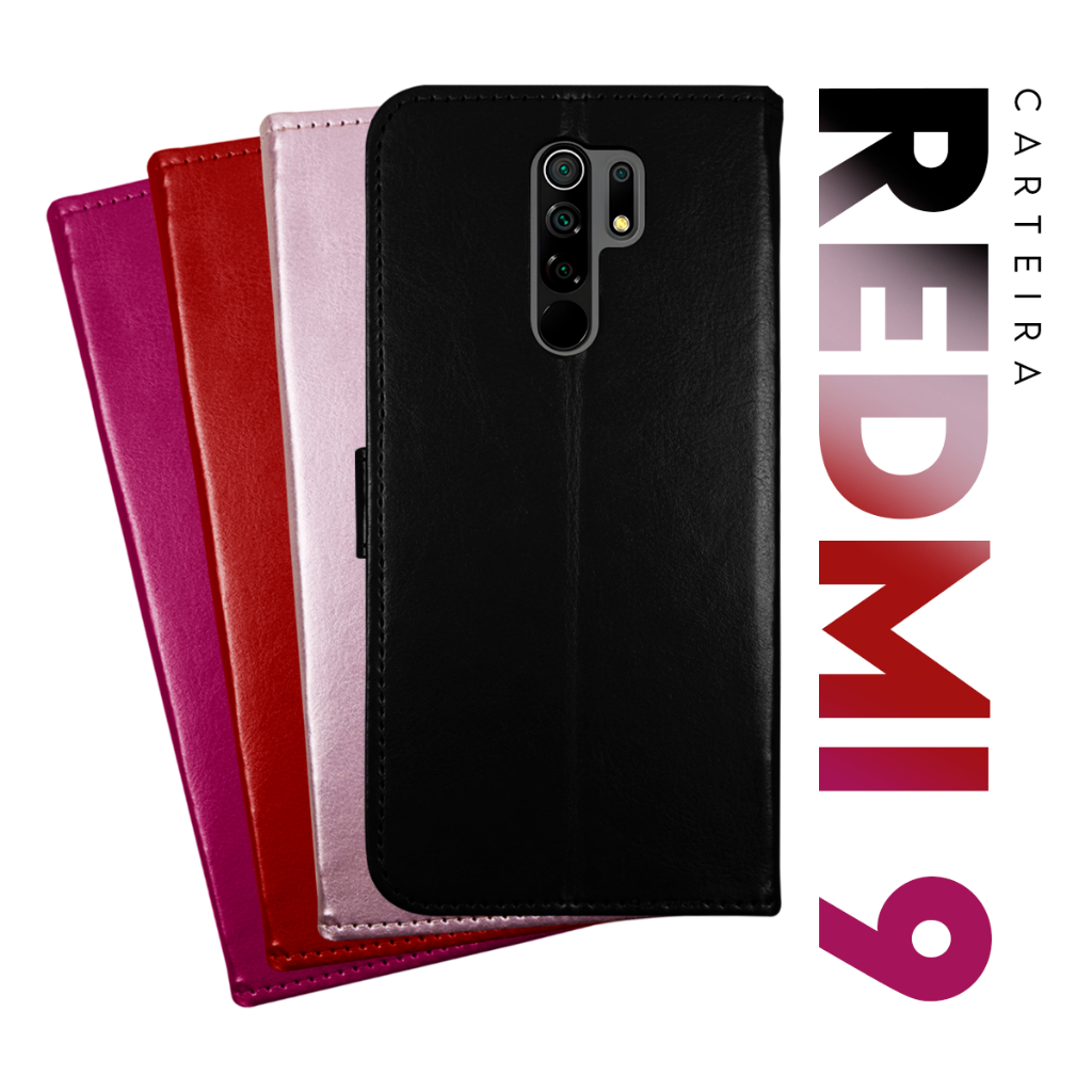 Capa Case Capinha Carteira Flip Cover Couro Sintético PRETA Para Xiaomi ...
