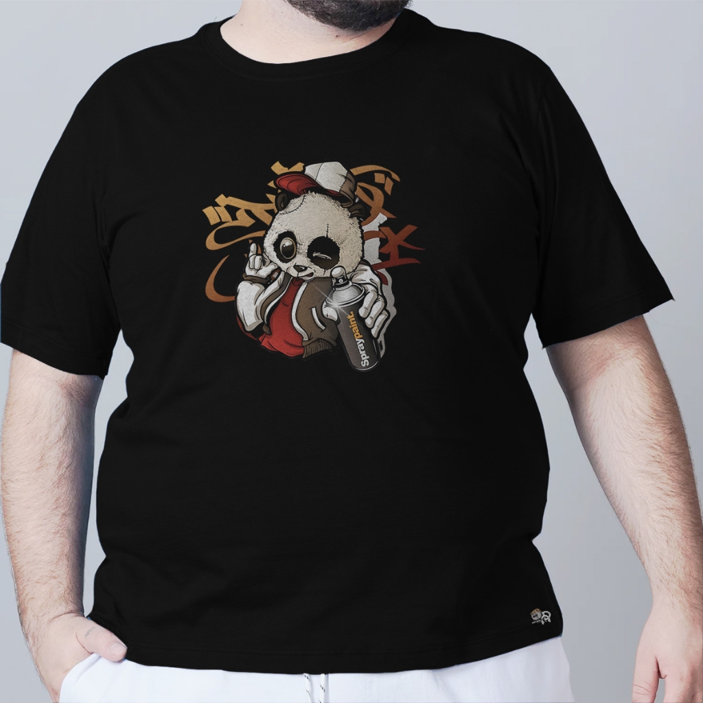 CAMISA PLUS SIZE PANDA G1 G2 G3 CAMISETAS MASCULINAS. | Shopee Brasil