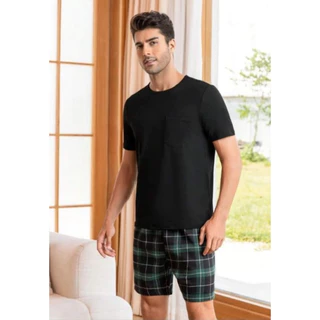 Pijama suede meia manga masculino/pijama masculino/pijama meia manga/pijama regata em Oferta na Shopee