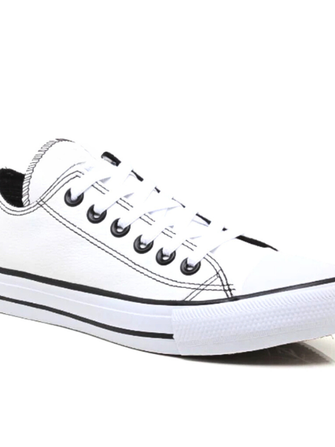 All star converse branco shops couro