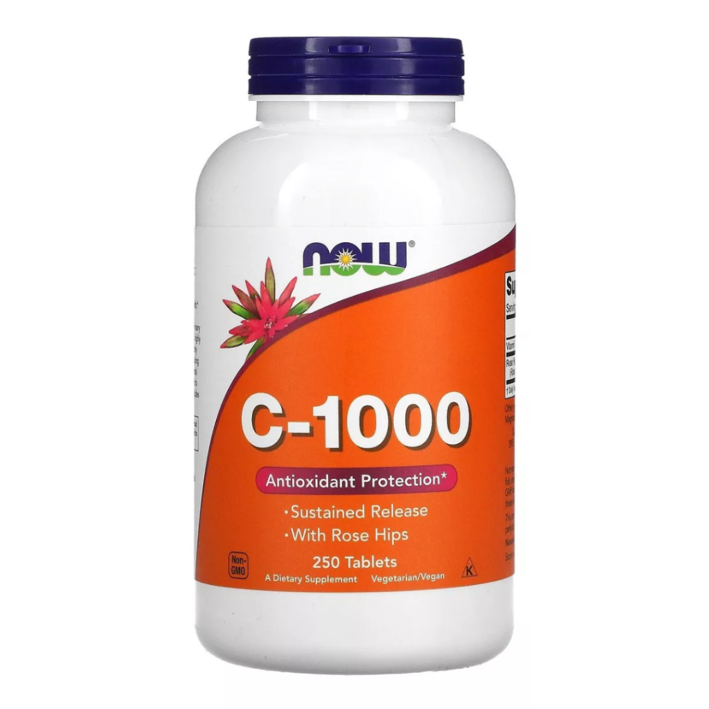 Vitamina C 1000 Mg Now Foods Rose Hips 250 Tabs