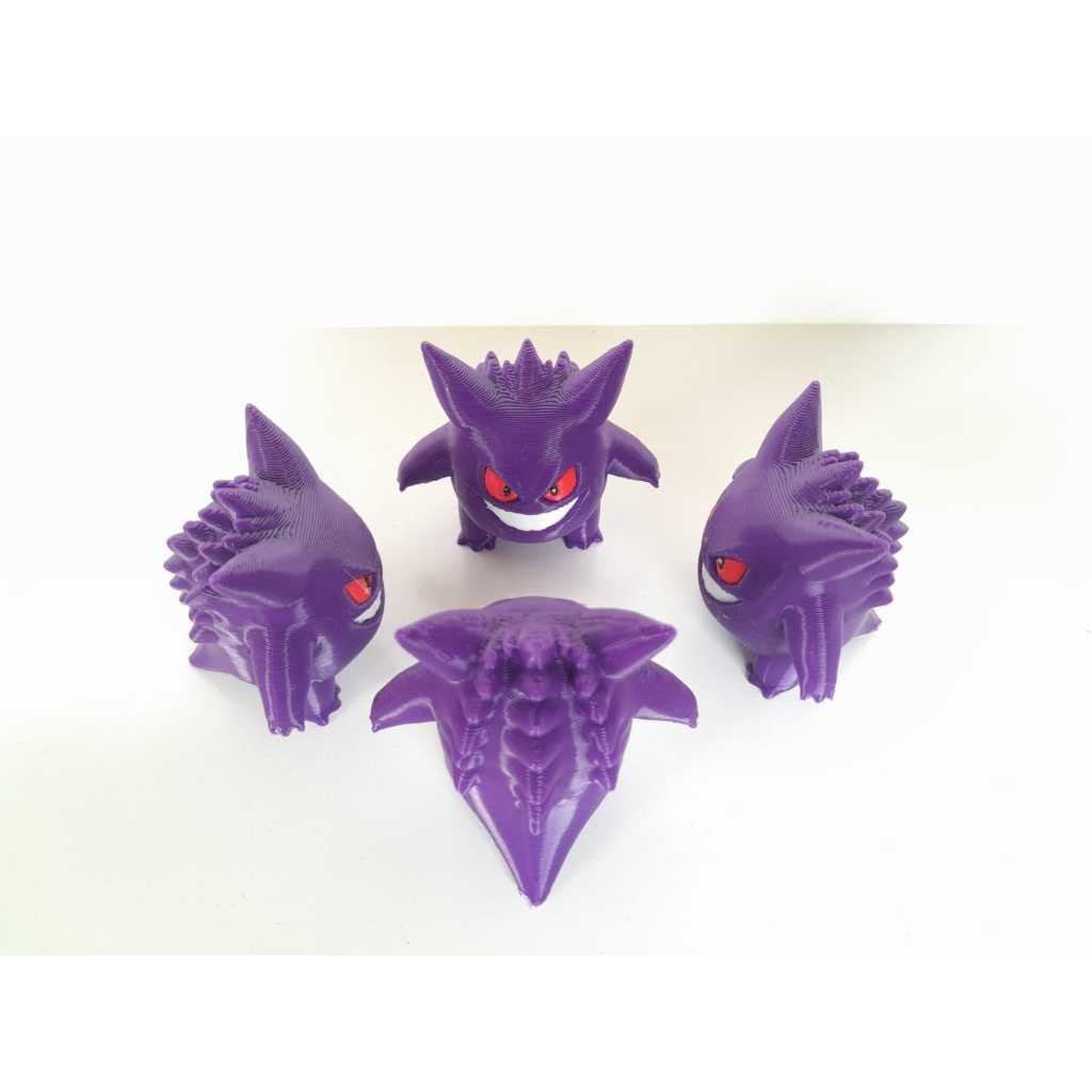 Gengar Pokémon Impressão 3D Colorida