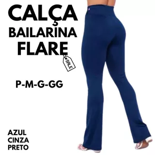 Calça Legging Bailarina Flare Cintura Alta Levanta Bumbum Varias Cores.