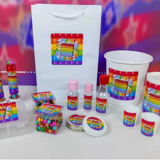 Kit Rótulos 60 Adesivos Variados - Personalizado no Tema - Rótulo Temático - LEIA DESCRIÇÃO