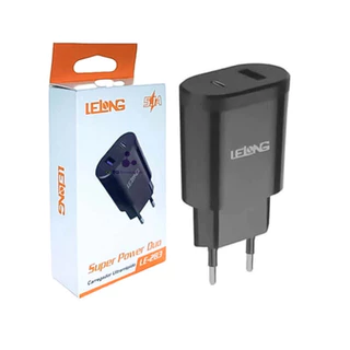 Fonte Duas Entradas Carregador Tipo C E Usb Lelong Le-283