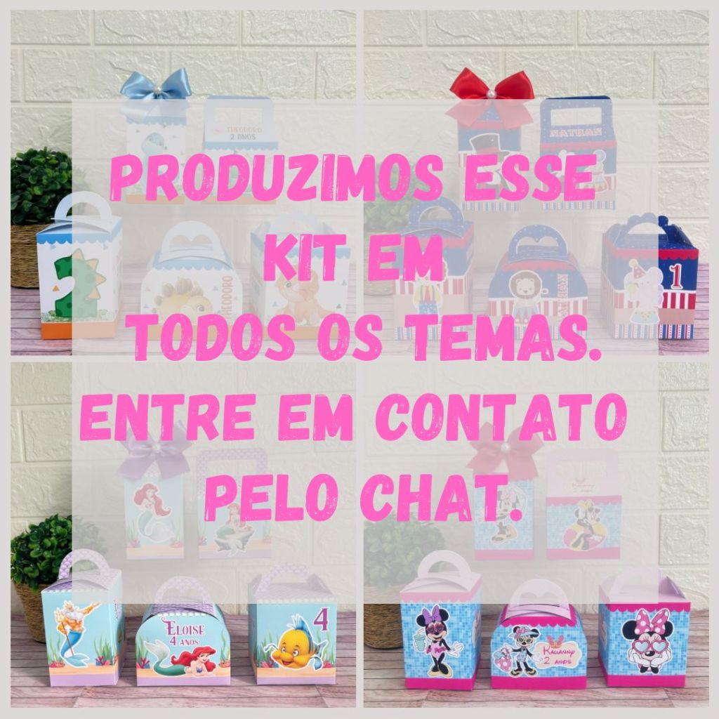 kit Lembrancinha Personalizada em todos os temas - kit festa infantil ...