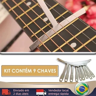 [BR In stock] Kit 9 Gabarito Medidor Raio Guitarra, Violão, Baixo Musical