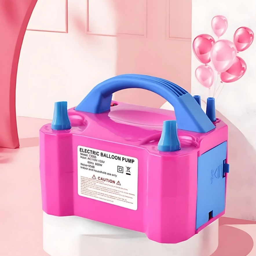 220V Elétrica Inflador Compressor Bomba Balões Bexigas 2 Bicos Festas ...