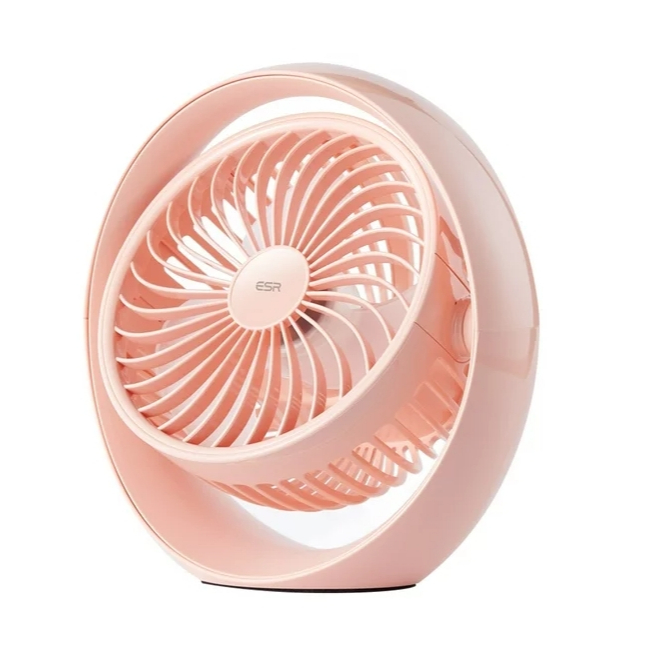 MINI Ventilador Portátil De Mesa Rotaciona 270º Carrega Usb 3 Vel