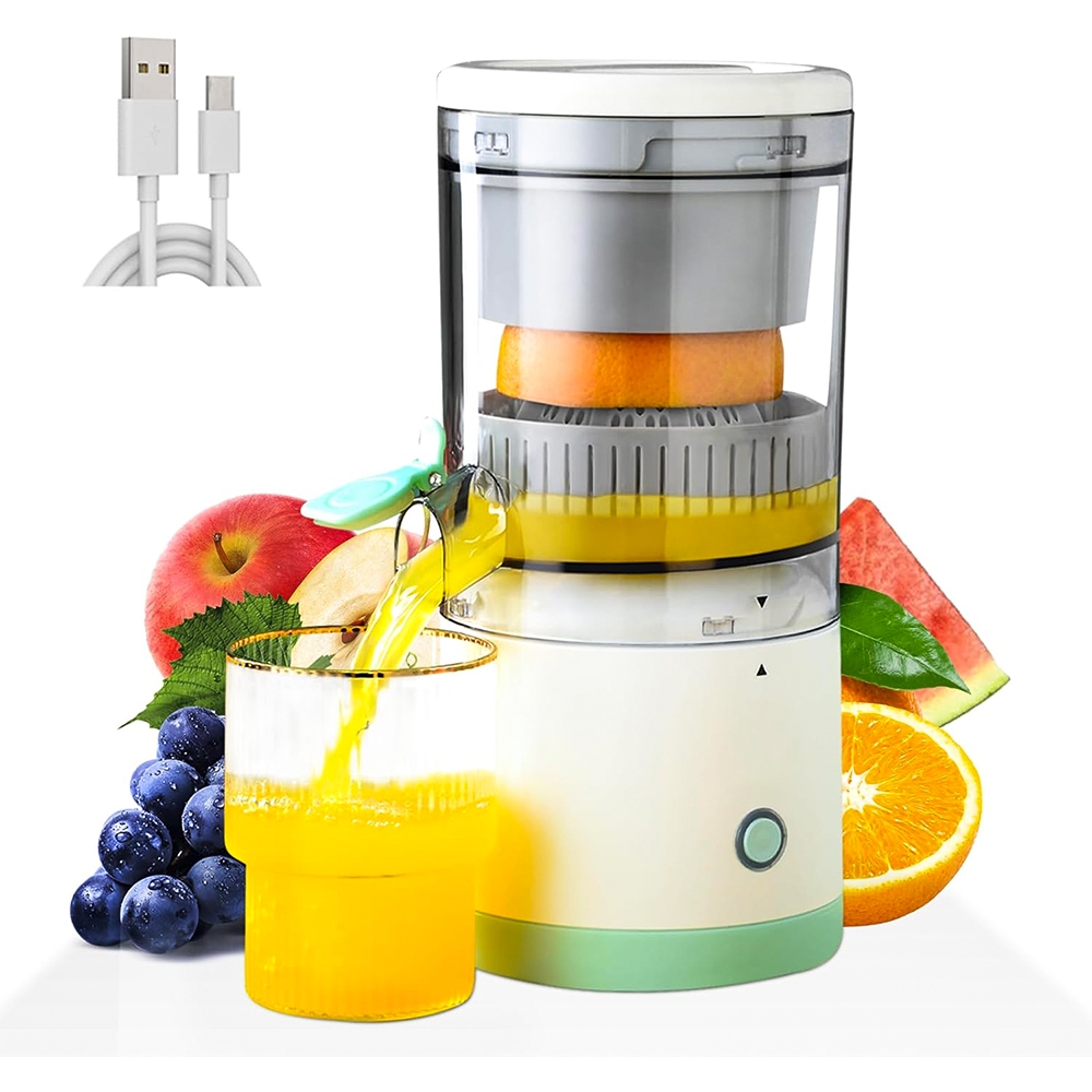 Espremedor de Laranja Elétrico Máquina de Suco de Frutas Juicer Carregamento USB