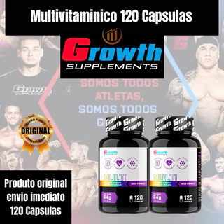 Vitaminas Multivitaminico Growth Suplementos 120 Cápsulas Original