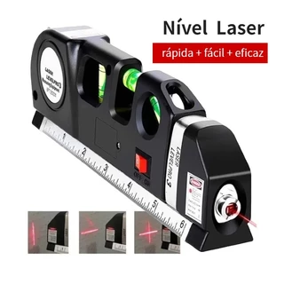 Trena Nivel Multifunciona a Laser Nivelador Medidor Profissional 2.5m Prateleira Parede Estante