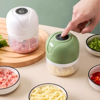 Mini Processador Elétrico de alho elétrico 250ml com 3 lâminas carne pequeno recarregável USB