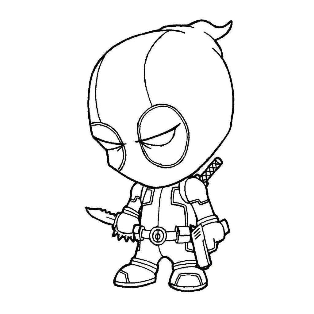 deadpool desenho para colorir