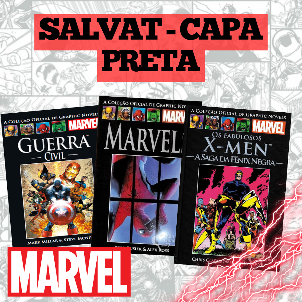 Várias opções HQ's MARVEL- Salvat Capa preta USADOS - Homem Aranha, Vingadores, X-men