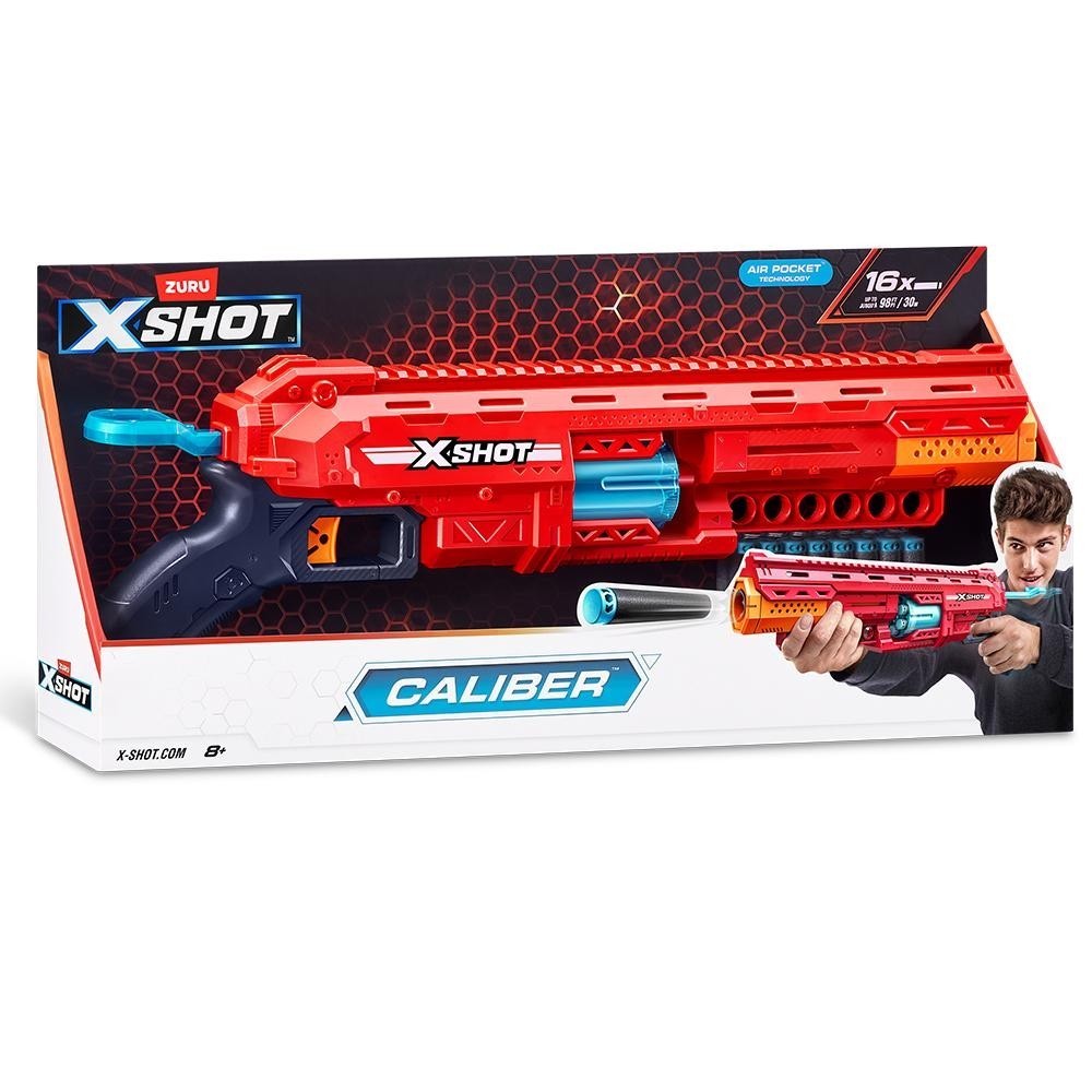 Lançador De Dardos X-shot Red tipo Nerf 16 Dados Candide Caliber