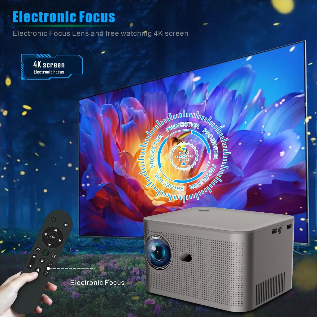 【限定セール！】 11 Android 4k Compacto Inteligente Projetor Dual 300 6 Wi-fi プロジェクター