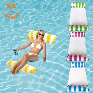 Boia Cama Sofá Rede Piscina Praia Flutuante Deitado Reclinável Inflável Colchão Almofada De Dormir