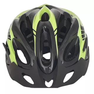 Capacete Mtb Ciclismo Verde Com Sinalizador Led Bike Deko