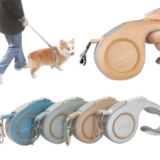 Guia Retrátil 5 Metros Com Botão De Controle Para Regulagem Pet Cachorro Passeio Linha Premium -KODI0125/26/27/28