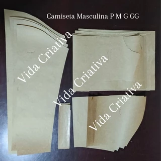 Molde Camiseta Masc. Separados Mangas Curtas/Longas PMGGG