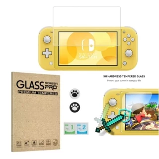Pelicula de vidro Temperada HD, Par grips Para NINTENDO SWITCH LITE