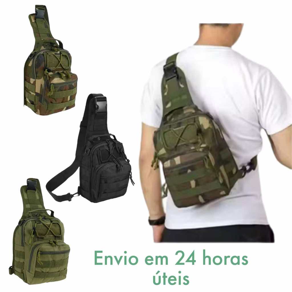 Bolsa Mochila Transversal Peito E Ombro Impermeável Para Viagem Esportivo Ar Livre Sport Mochila