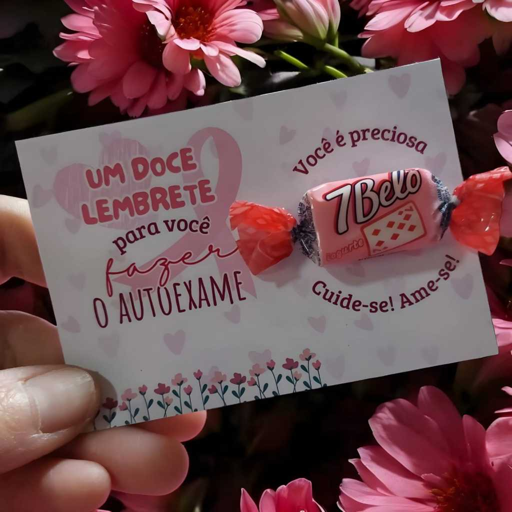 Lembrancinha Outubro Rosa Card para Doces Personalizada | Shopee Brasil