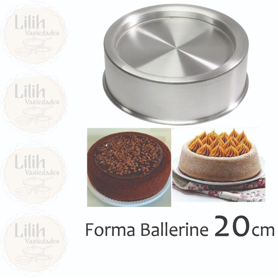 Forma Ballerine 20x6 cm (Bolo Piscina/Vulcão) Alumínio Resistente