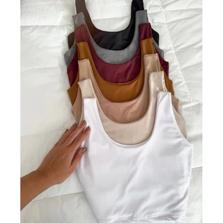 Cropped suplex alça média basico liso forró duplo moda verão