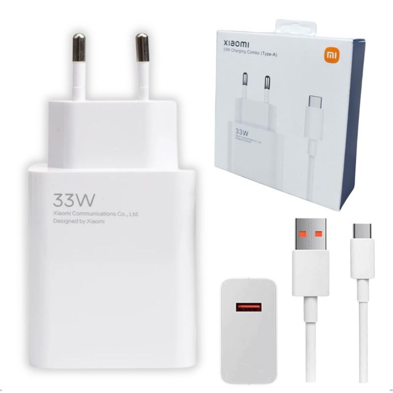 Carregador Rápido 33w Original Xiaomi Redmi Note 11 12 13 10s