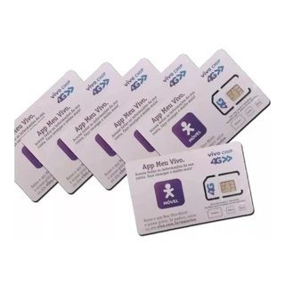 Kit 10 Und Chip Vivo Triplo Corte 4g Ddd Automático Atacado
