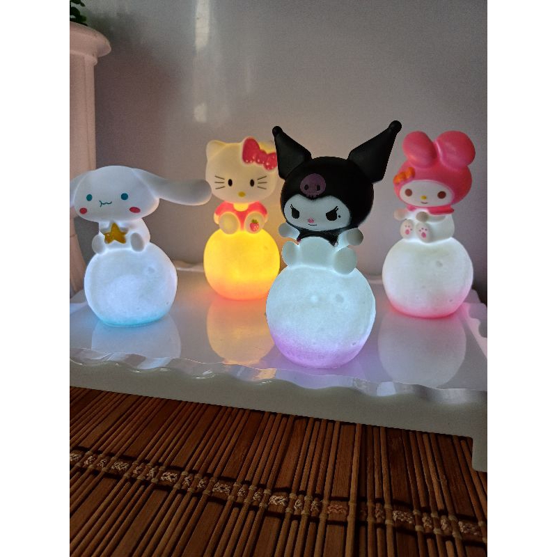 luminaria turma da hello kitty kuromi my melody mini lampada